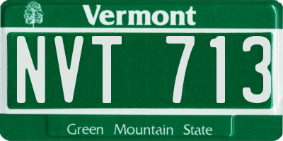 VT license plate NVT713
