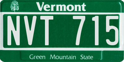 VT license plate NVT715