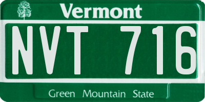 VT license plate NVT716