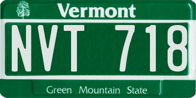 VT license plate NVT718