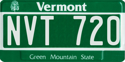 VT license plate NVT720