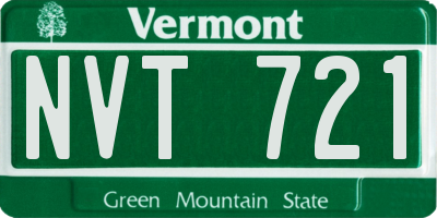 VT license plate NVT721