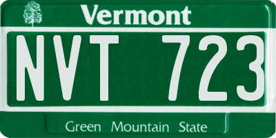 VT license plate NVT723