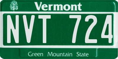 VT license plate NVT724