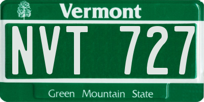 VT license plate NVT727