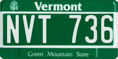 VT license plate NVT736