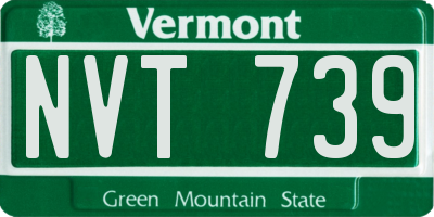 VT license plate NVT739