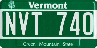 VT license plate NVT740