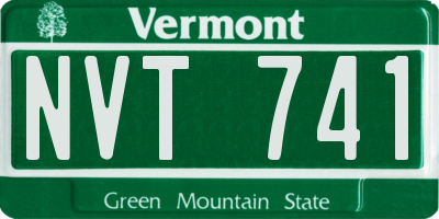 VT license plate NVT741