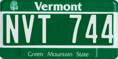 VT license plate NVT744