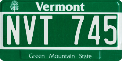 VT license plate NVT745
