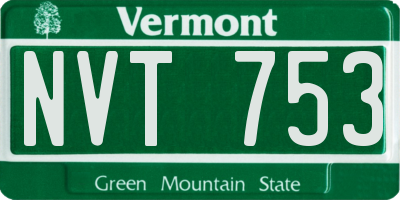 VT license plate NVT753