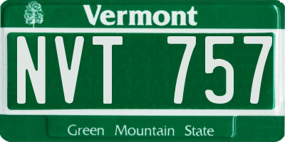 VT license plate NVT757