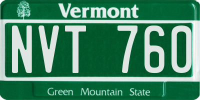 VT license plate NVT760