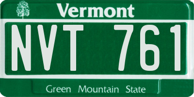 VT license plate NVT761