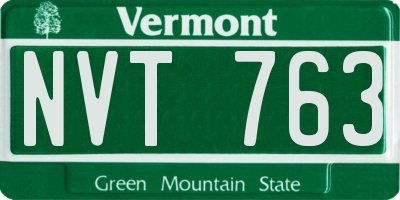 VT license plate NVT763