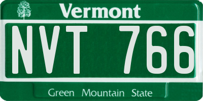 VT license plate NVT766