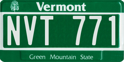 VT license plate NVT771