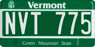 VT license plate NVT775