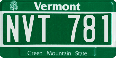 VT license plate NVT781
