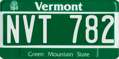 VT license plate NVT782