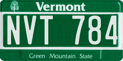 VT license plate NVT784