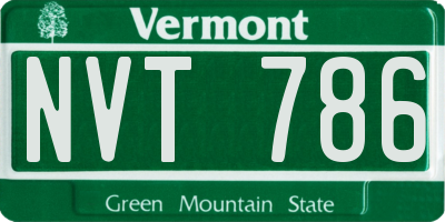 VT license plate NVT786