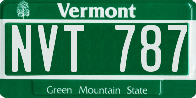 VT license plate NVT787