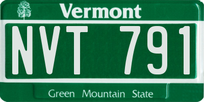 VT license plate NVT791