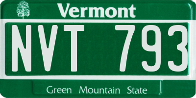VT license plate NVT793