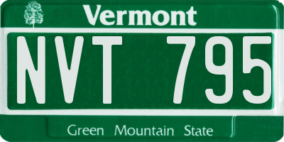 VT license plate NVT795
