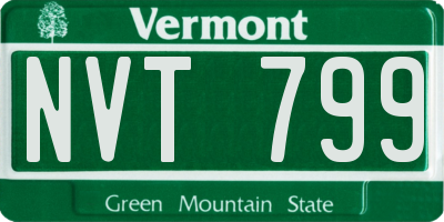 VT license plate NVT799