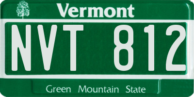 VT license plate NVT812