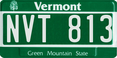 VT license plate NVT813