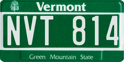 VT license plate NVT814
