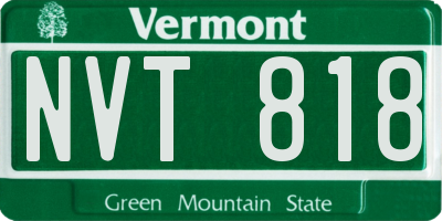 VT license plate NVT818