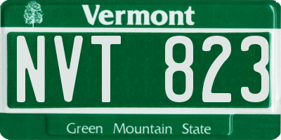 VT license plate NVT823