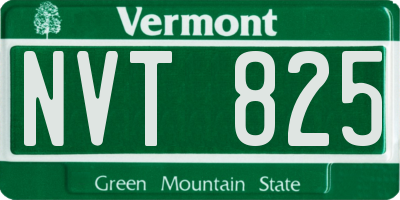 VT license plate NVT825