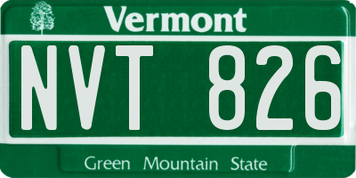 VT license plate NVT826