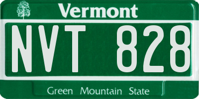 VT license plate NVT828