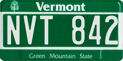 VT license plate NVT842