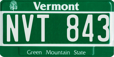 VT license plate NVT843