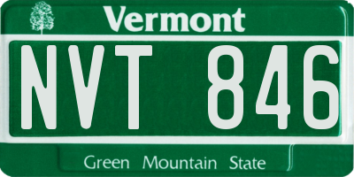 VT license plate NVT846