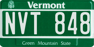 VT license plate NVT848