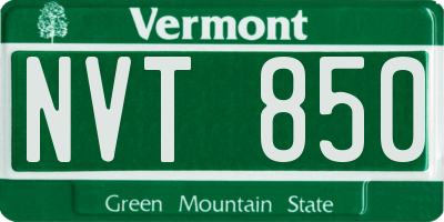 VT license plate NVT850