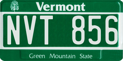 VT license plate NVT856