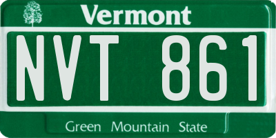 VT license plate NVT861