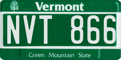 VT license plate NVT866