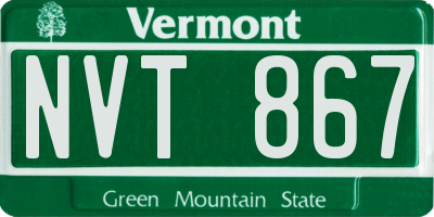 VT license plate NVT867