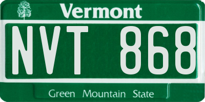 VT license plate NVT868